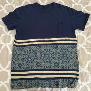 O’Neill Cotton Printed Short Sleeve T-Shirt in Blue - Size Medium